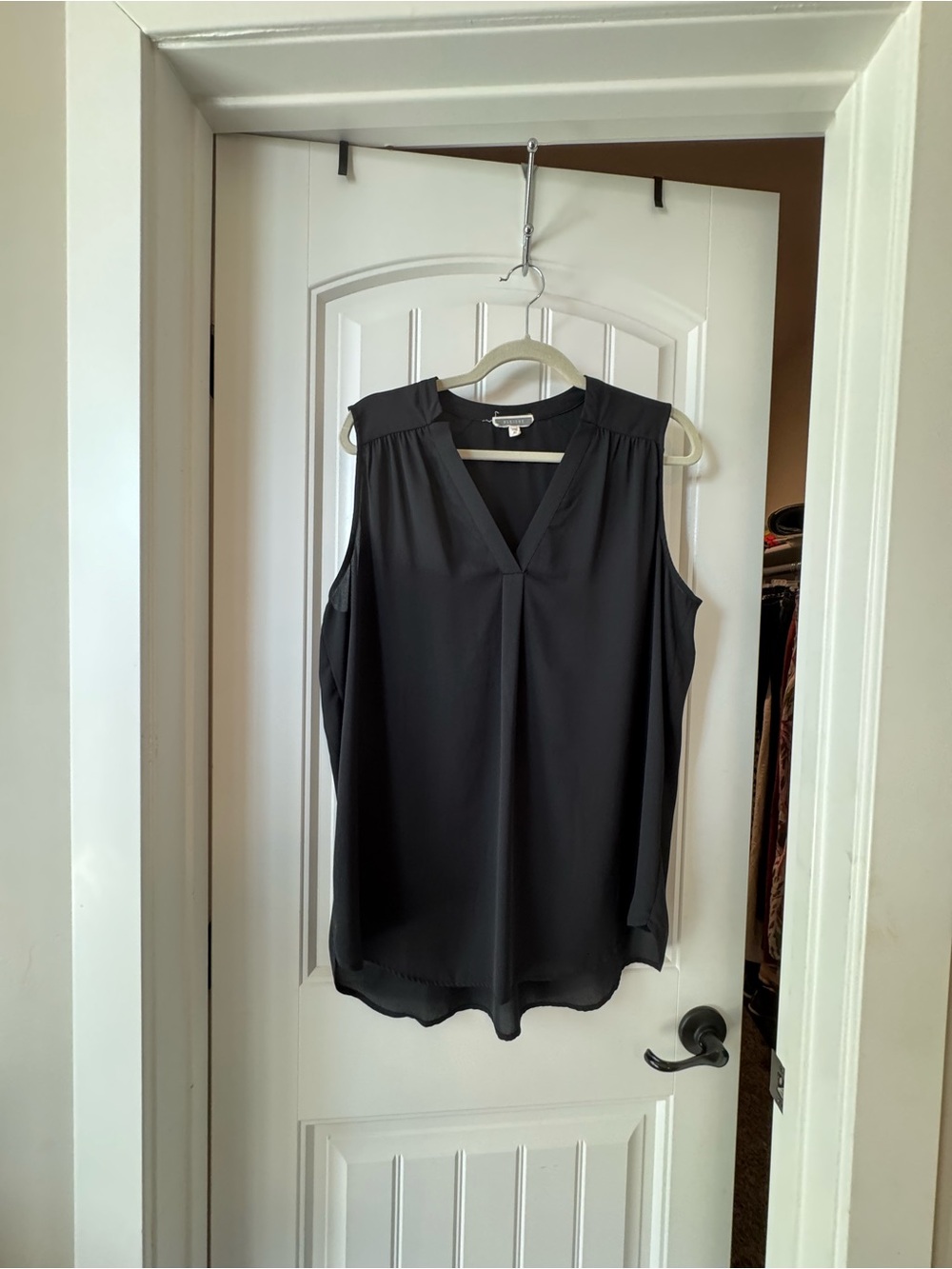 Pleione Black Sleeveless V-Neck Camisole